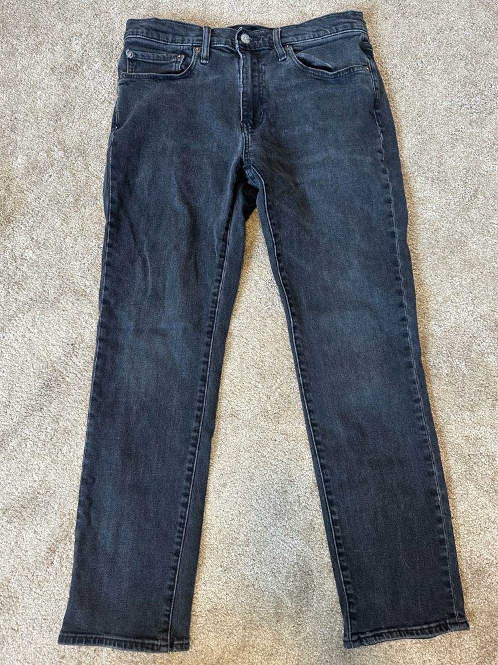 Levi's Men’s Black Denim Slim Straight Jeans Size 32x20